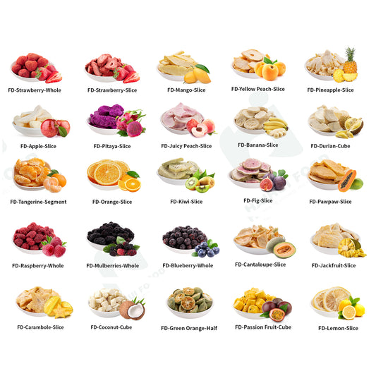 مزيج الفواكه المجففة بالتجميد