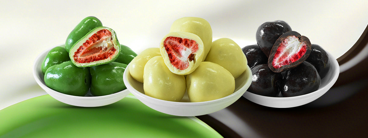 Premium Freeze-Dried Strawberries Coated in Chocolate | Wholesale Factory Direct Supply (3 Flavors Available)