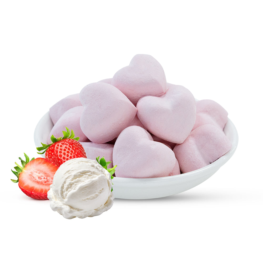 Freeze-dried Strawberry Ice Cream - Heart Shape 10kg/ carton