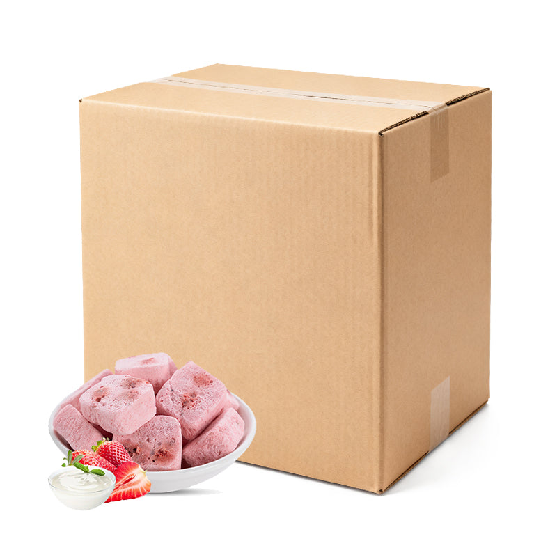 Сублимированный йогуртовый кубик со вкусом клубники/1кг/10кг